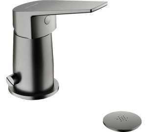 Single lever bidet mixer with diverter